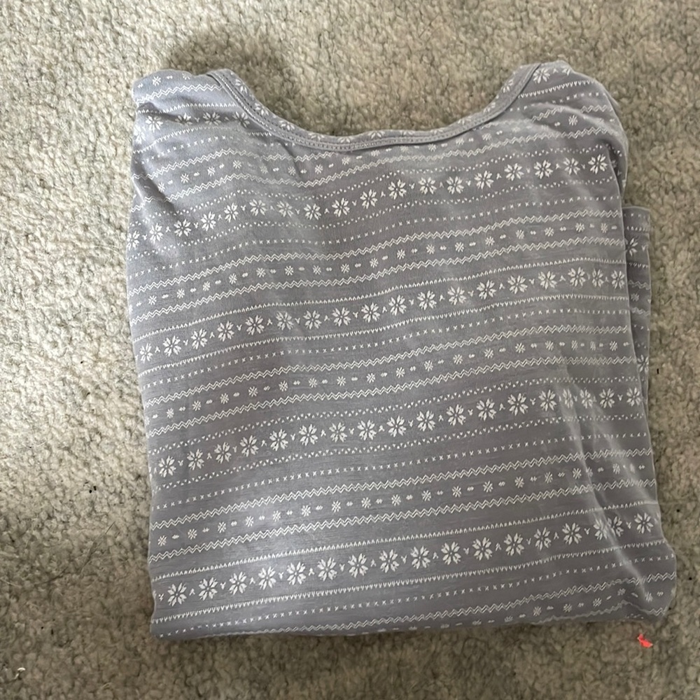 girls thermal pj top